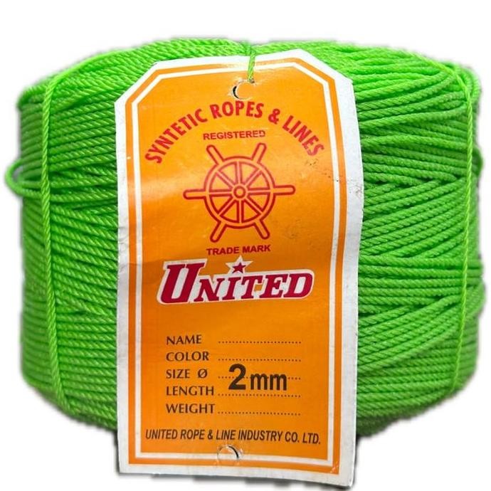 

Tali Ris / Tali Tambang / Tali Tampar Cap United Asli 2 Mm Co