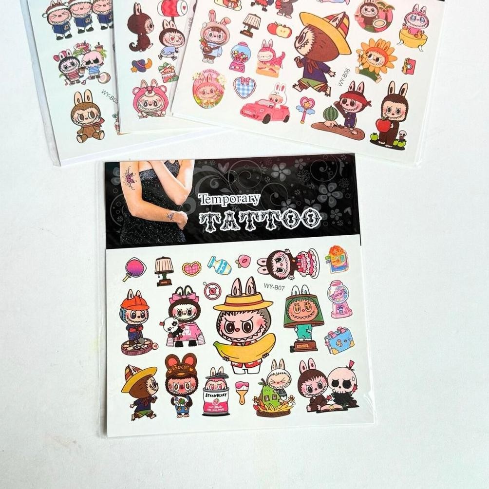 Do86 LABUBU TEMPORARY TATTOO tato sementara karakter lucu Original