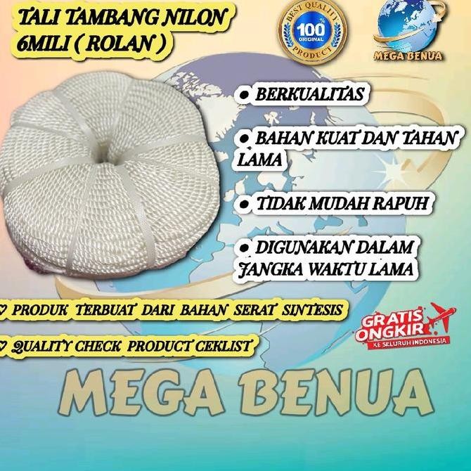 

Tali Tambang Bahan Nilon 6Mili Rolan 220Mtr Co