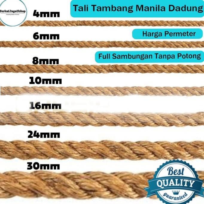 

Tali Tambang Manila Dadung 4Mm 6Mm 8Mm 10Mm 12Mm 14Mm Tali Tampar Goni Co