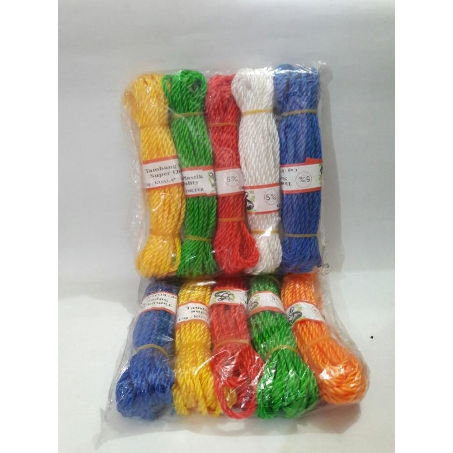 

Tali Tambang Plastik Super Quality Koala 5Mm/ 5 Mm Panjang 10 Meter Co