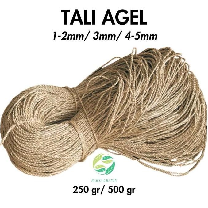 

Tali Agel 1 2 3 4 5 Mm- Mendong - Rami -Tali Undangan - Tali Rustic | Berat 250Gr & 500Gr Co