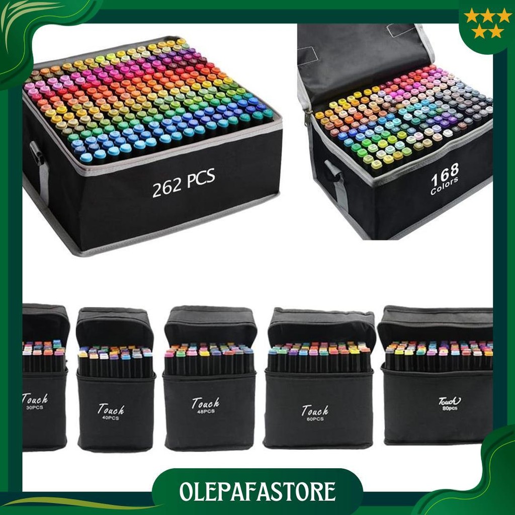 

Wd Touchfive 24/36/48/60/80 Warna Sketsa Spidol Umum General Marker Set Animation Markers / Twin Market Set Spidol Cod