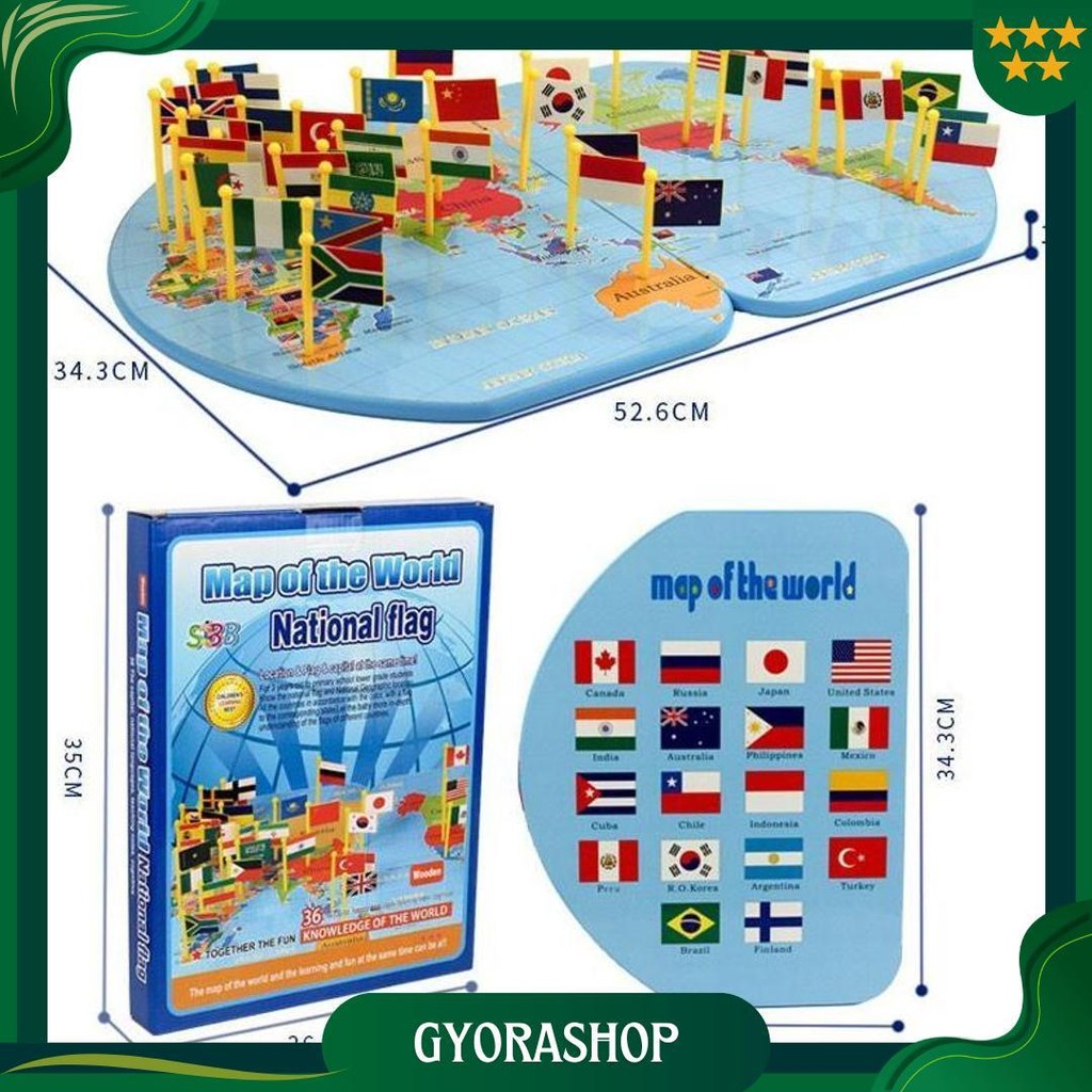 

Wd Map Of The World English / Knowledge Of The World / Peta Dunia / Peta Bendera Kayu Mw02 Cod