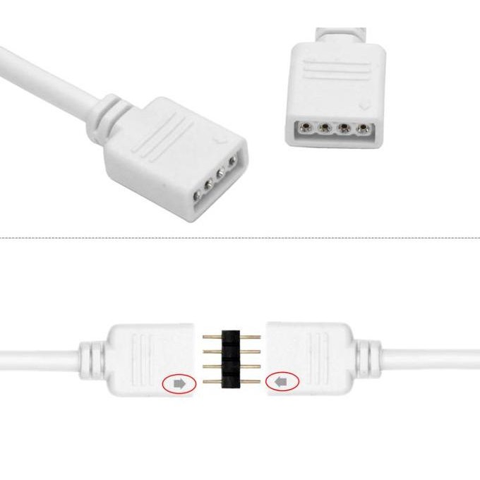 Kabel Splitter 4 Pin Led Strip Rgb 2385 5050 Tripledi Konektor Cabang 1 To 2 3 4 Cable Pvc Co