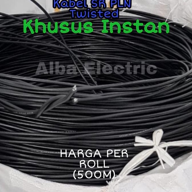 Kabel Twisted 2X10Mm Pln Twist Sr Listrik 500 Meter Full Tarik Kabel New Stok