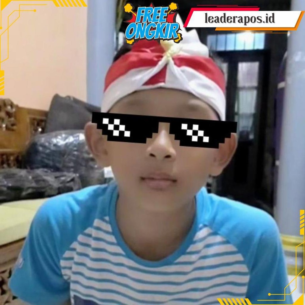 Udeng Bando Ikat Kepala Blangkon Merah Putih Karnaval Prada Bali Bandana Headband Slayer All Size Co