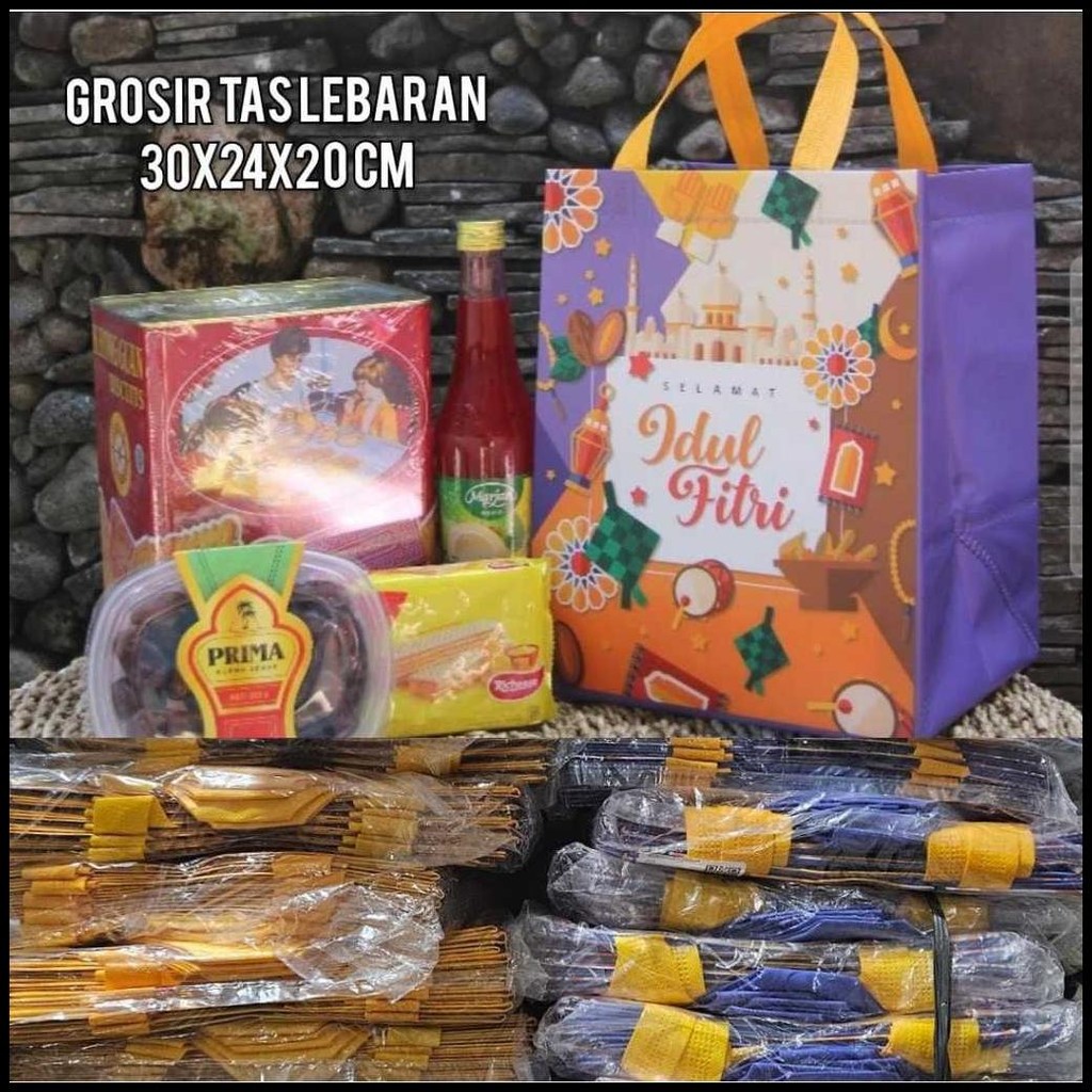 

Ready Itshoping - Grosir 5Pcs Tas Lebaran Box Idul Fitri Ukuran 30X24X20Cm Tas Lebaran Sponbond Bahan Laminasi Tebal Muat Banyak Goodie Box {Terlaris|Best Seller}