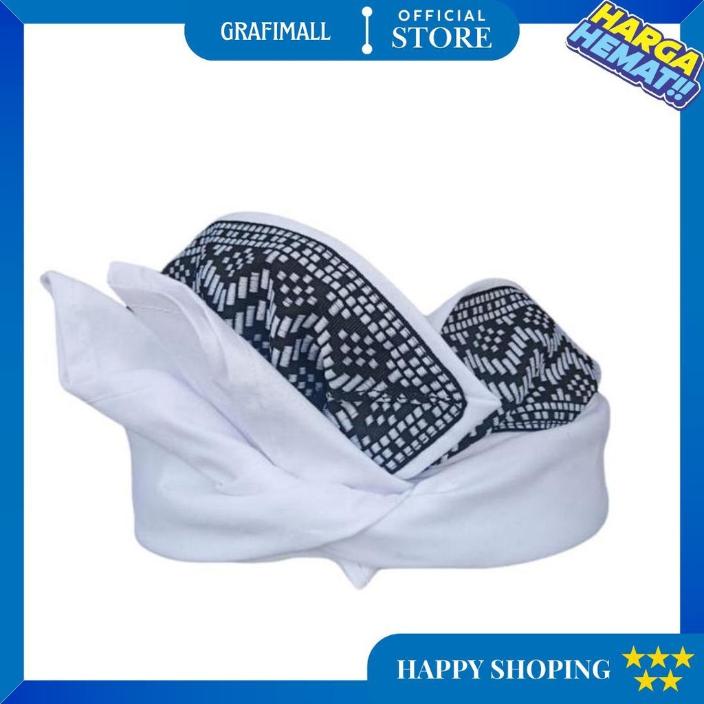 Udeng Bali Murah Putih Tepi Songket Cod