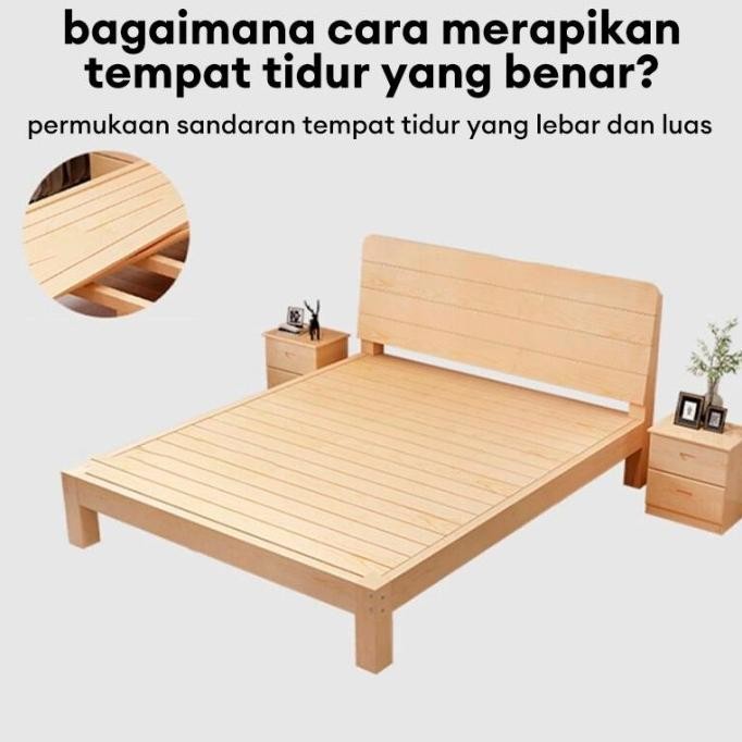 Ranjang Dipan Lantai Kayu Divan Tempat Tidur Dipan Sandaran Tempat Tidur Kayu Asli Dipan Low Divan m