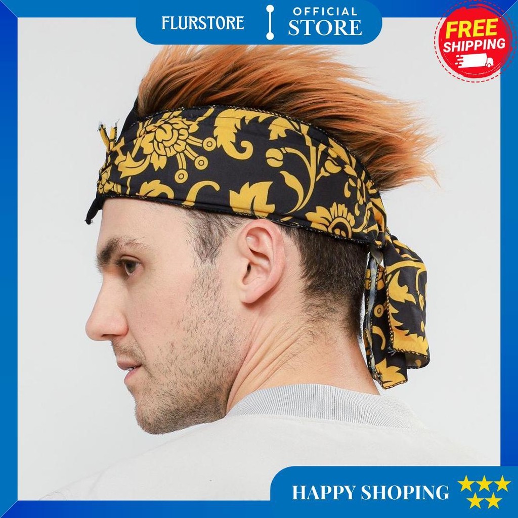 Udeng Rambut Palsu Kujang Siliwangi Grosir Silat Tajam Asli Kujang Sunda Pamor Kayu Premium Hitam Te