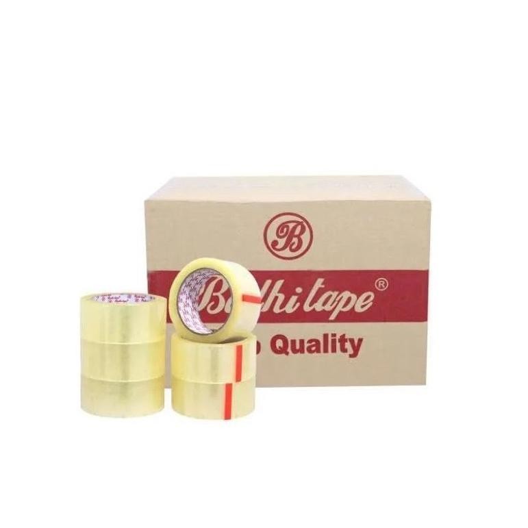 

Dgf-4 Lakban Isolasi Coklat Bening 100Yard Kualitas Tebal 48 Micron Untuk Packing