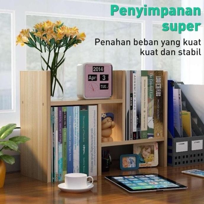 Rak Buku Rak Buku Kayu Rak buku Mini portable Rak Minimalis Rak Kayu Serbaguna