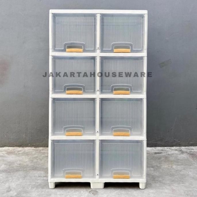 Lemari Cabinet Transparan Serbaguna Napolly Locker Box Lemari Pakaian