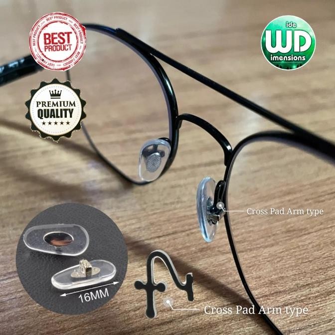 ready  Nose Pad Silicone Nose Pad Cross Type Pad Arm Nosepad Kacamata Rayban