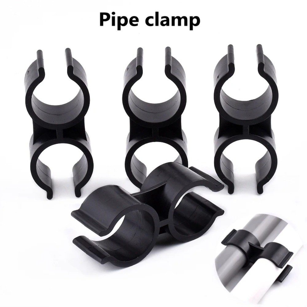 

6 pcs Universal 20 / 25mm PVC Pipa Clamp Double U Type Agricultural Irrigation Pipe Clamp Garden Too