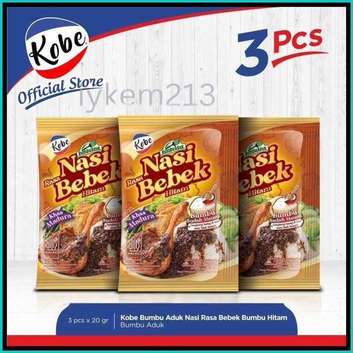 KOBE BUMBU NASI BEBEK HITAM / BUMBU RENDANG ISI 3 SACHET