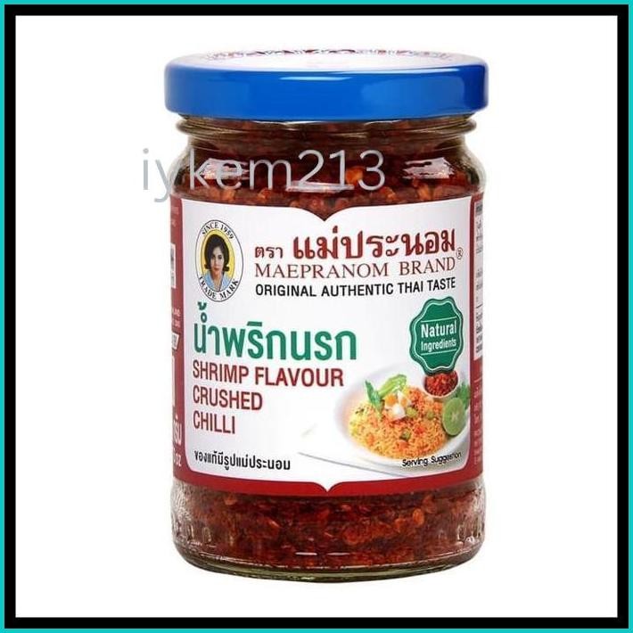 

SHRIMP CRUSHED CHILLI MAEPRANOM 134GR THAILAND CABE BUBUK UDANG MAE PRANOM