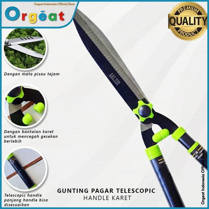 OGT - Gunting Rumput Taman Kebun Besar Tajam Pemotong Ranting Teleskopik IGM High Quality by Orgeat