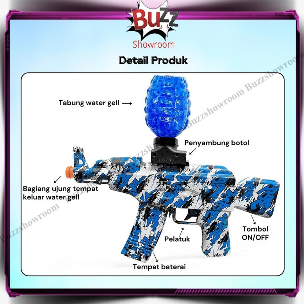 jy-6 ad-3 Water Gel Blaster Gun Mainan Anak Super Shoot Tembakan AK Electric WGG Murah Termurah
