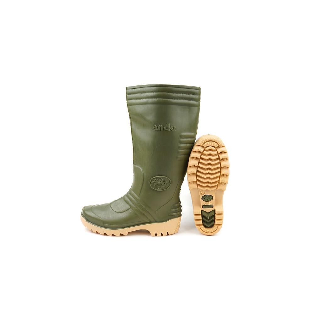 New Arival Up15 Sepatu Boots Tinggi ANDO DRAGON HIJAU, HITAM & KUNING Karet Lokal Nyaman Ringan Anti