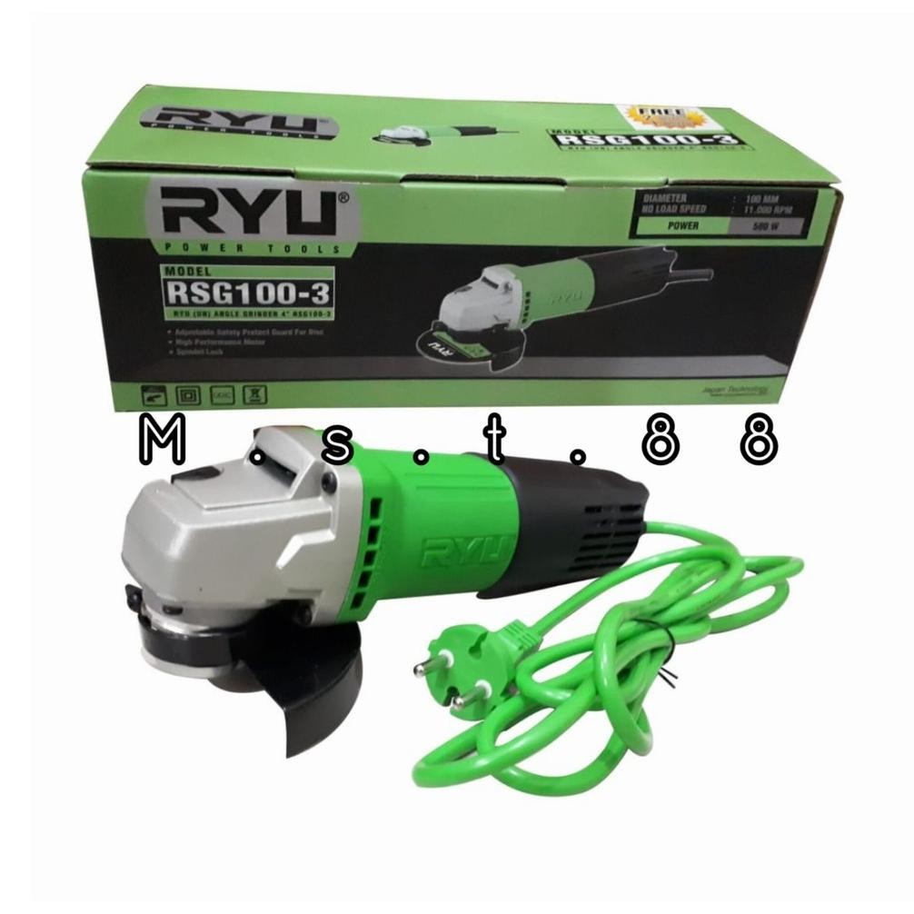 hj-54 dfg-88 Tekiro Ryu Angle Grinder Mesin Grenda Gurinda Gerinda Tangan Poles 4 Inch RSG100-4 Free