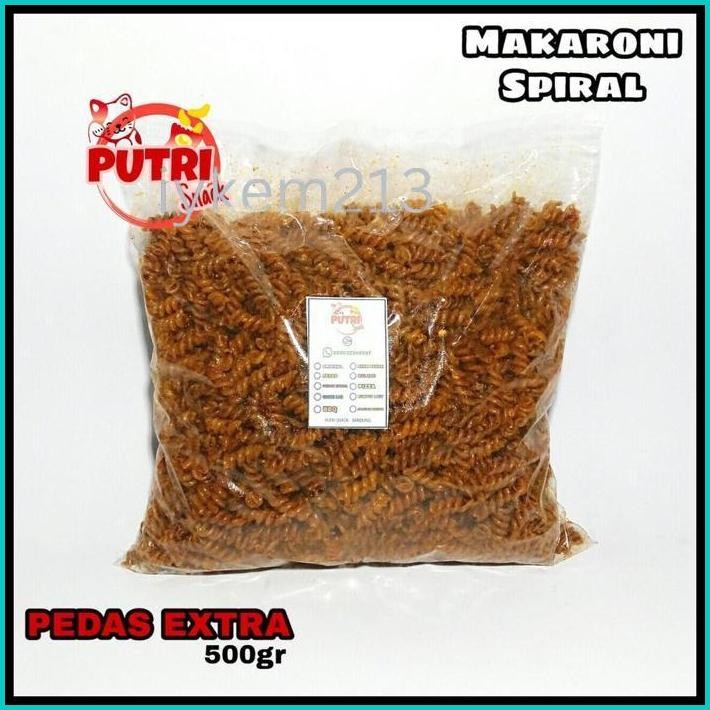 

MAKARONI SPIRAL URIL KEMASAN KILOAN ( PUTRI SNACK ) CEMILAN KERING 500GR