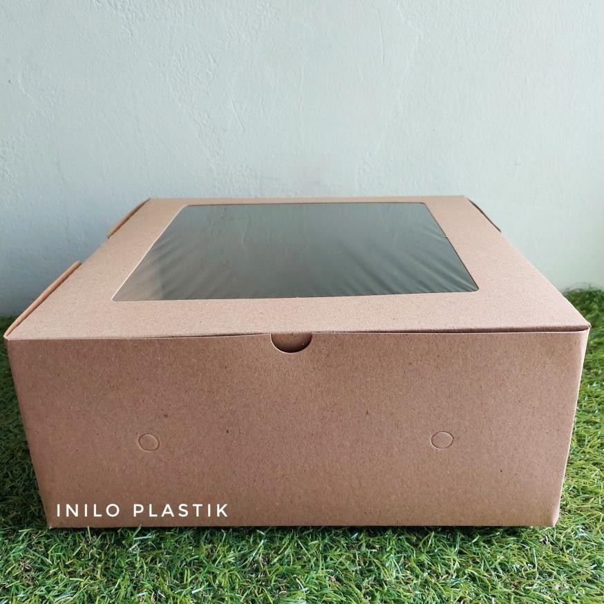 GV23 Ex45 @1pack Kotak Kue Window / Dus Roti / Cake Box / Box CB Kaca 30x30x12 Berkualitas Sale