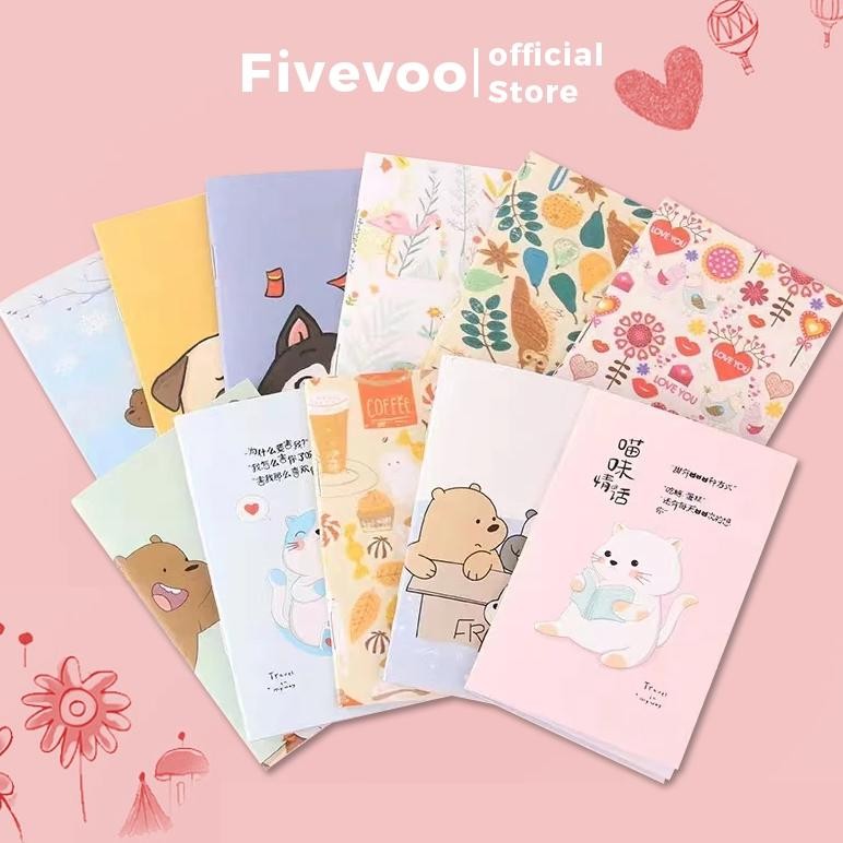 

FIVEVOO BUKU TULIS MINI MOTIF KARTUN/ NOTEBOOK MINI CARTOON/ BUKU MINI/IDE JUALAN DI SEKOLAH