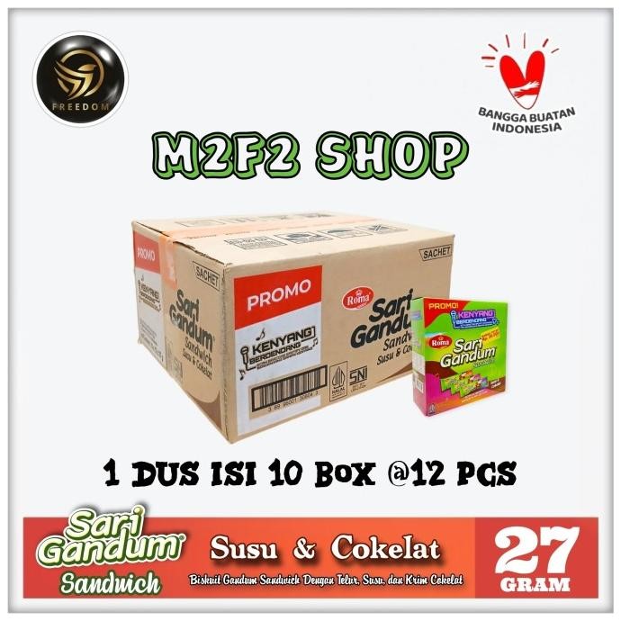 

Murah Roma Biskuit Sari Gandum Sandwich Rasa Susu Dan Cokelat - 27 Gr (Harga Karton)