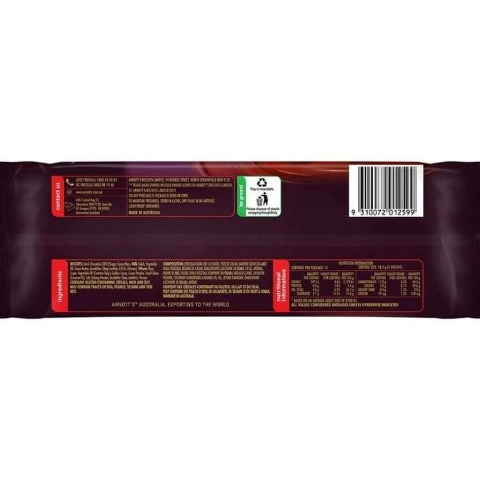 

Murah Arnott'S Timtam Dark Chocolate 200 Gram Made In Australia