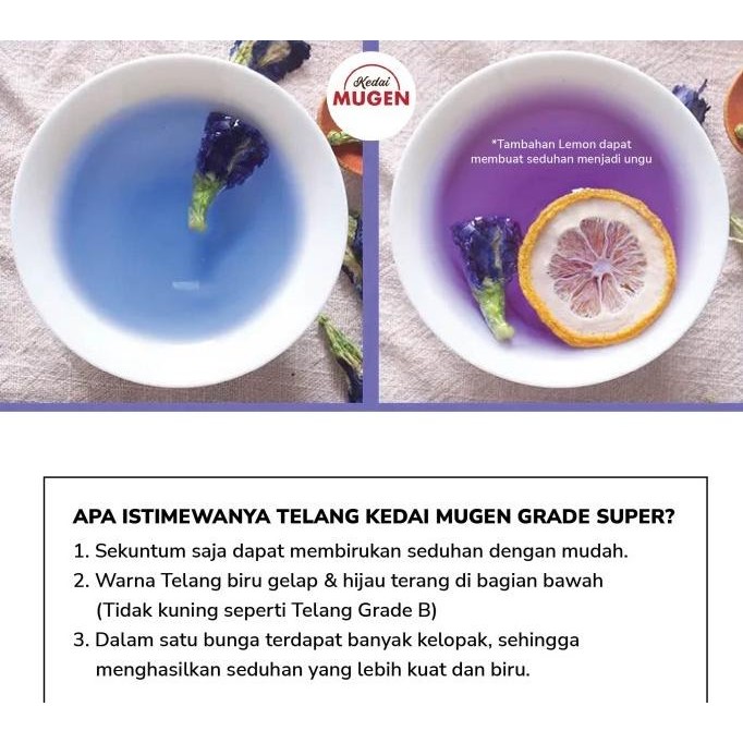 

Sale Teh Bunga Telang Kering/Dried Butterfly Pea Tea Kedai Mugen 1 Kg