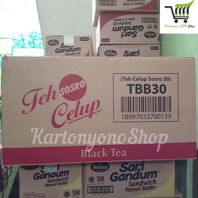 

Sale Teh Sosro Celup Kotak Isi 30 Kantong Per Dus Isi 10 Box