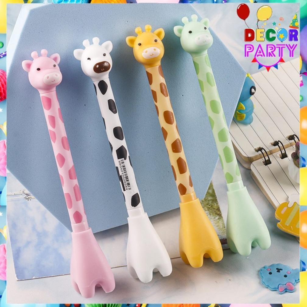 

DP PENA TINTA HITAM KARAKTER HEWAN LUCU MODEL ANIMAL PEN GEL JERAPAH GIRRAFE BALLPEN PENA PULPEN UJUNG LANCIP KARAKTER