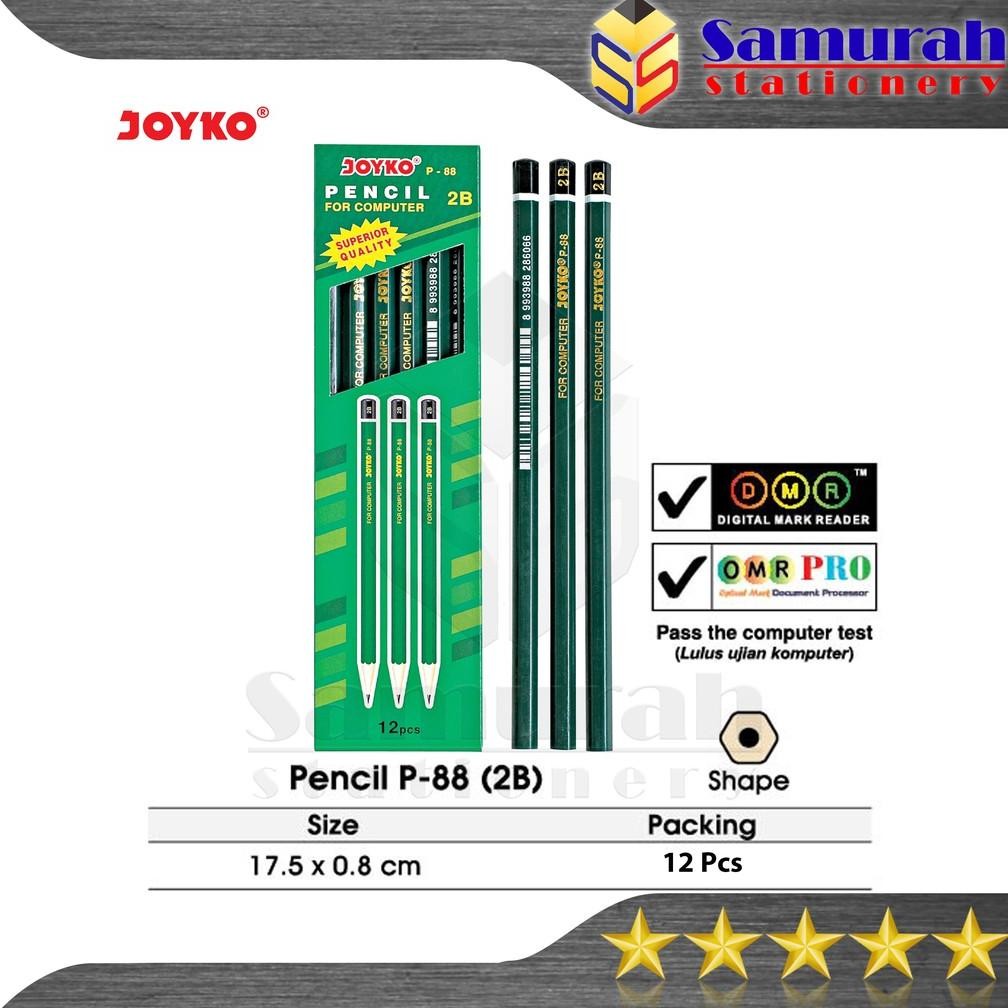 

PENSIL KAYU JOYKO 2B P88 ( HIJAU ) TERLARIS FAVORITE / WOODEN PENCIL P 88 / PENSIL MURAH RAUT P-88