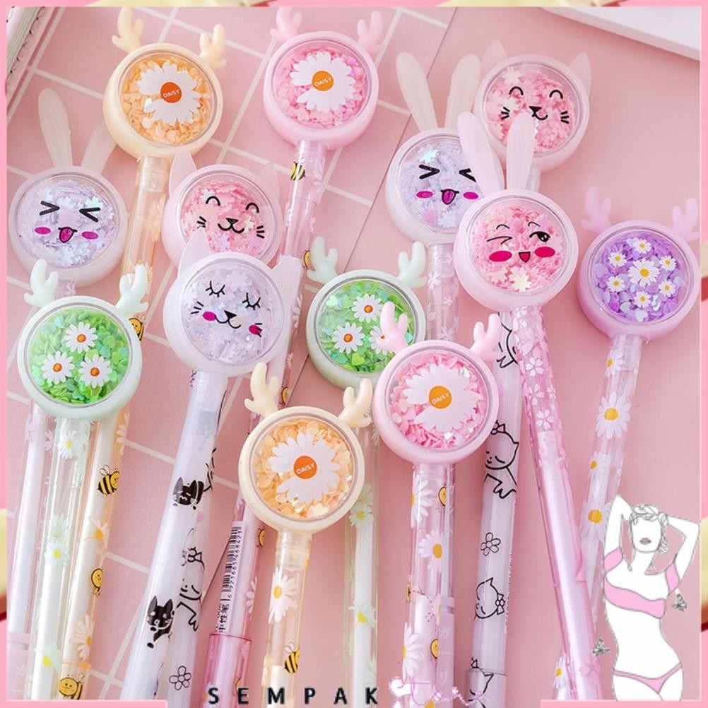 

SS PENA KARAKTER PAYET GLITER BUNNY LUCU BLACK INK GEL PULPEN MURAH GEL BOLPEN GEL PASTEL ALAT TULIS SEKOLAH KANTOR MURAH