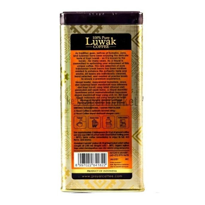 

Sale Jj Royal Pure Luwak Robusta Coffee 100% Ground/Bubuk 100Gr