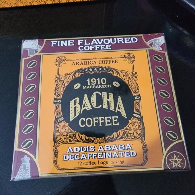 

Grosir Bacha Addis Ababa Decaffeinated 12 Bags Fine Flavoured Coffee Bags