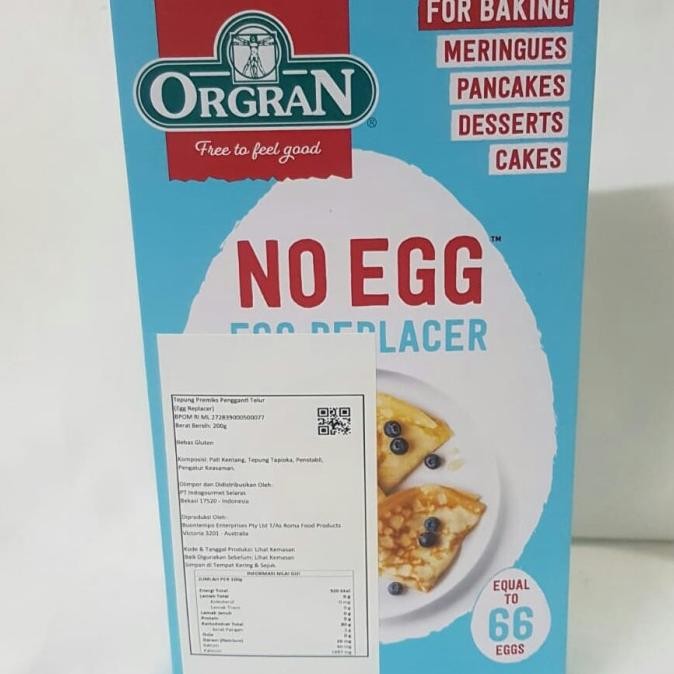 

Murah Orgran No Egg / Egg Replacer