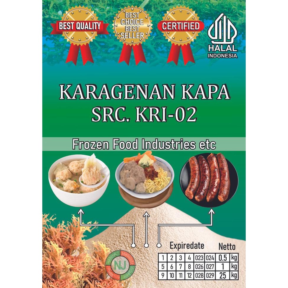 

Grosir Carrageenan Kappa Karagenan Kri 02 / Pengenyal Premium Alami