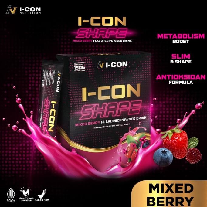 

Murah Icon Shape - 1 Box (Isi 10 Sachet) Antioksidan Mixed Berry 159 Gr Diet