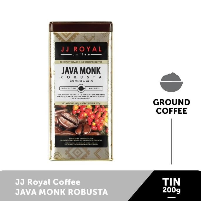 

Grosir Coffee/Kopi Jj Royal Java Monk Robusta Ground Tin 200G