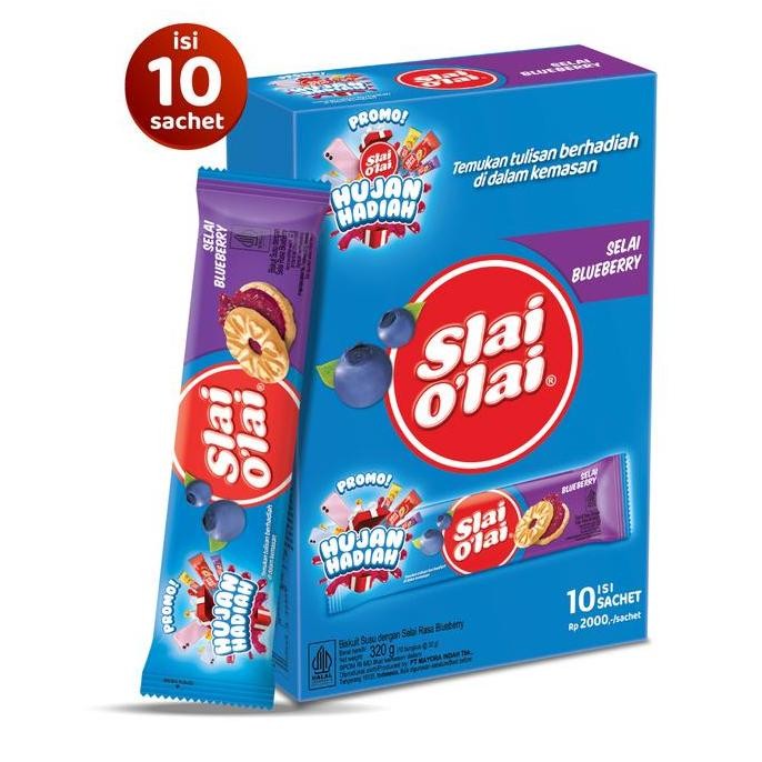 

Grosir 1 Karton Biskuit Roma Slai Olai Blueberry Box