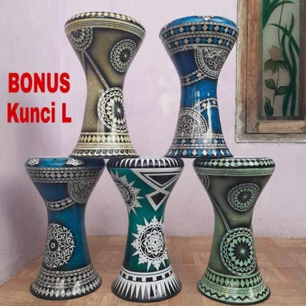 DARBUKA 8 INCHI MOTIV BAGUS / CALTI / REBANA / BASS / ALAT MUSIC