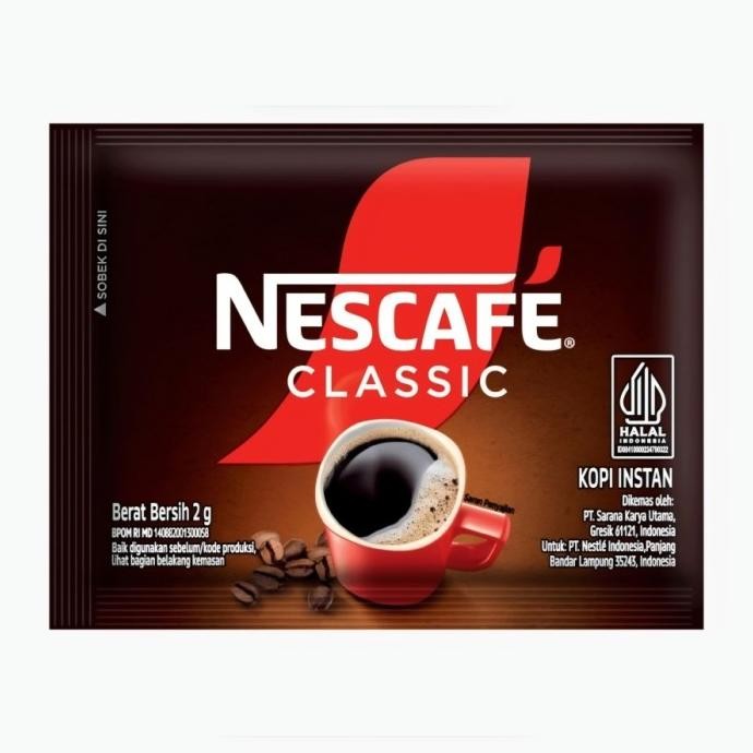

Sale Kopi Hitam Nescafe Classic 100% Kopi Murni Sachet - 2 Gr (Harga Pack)