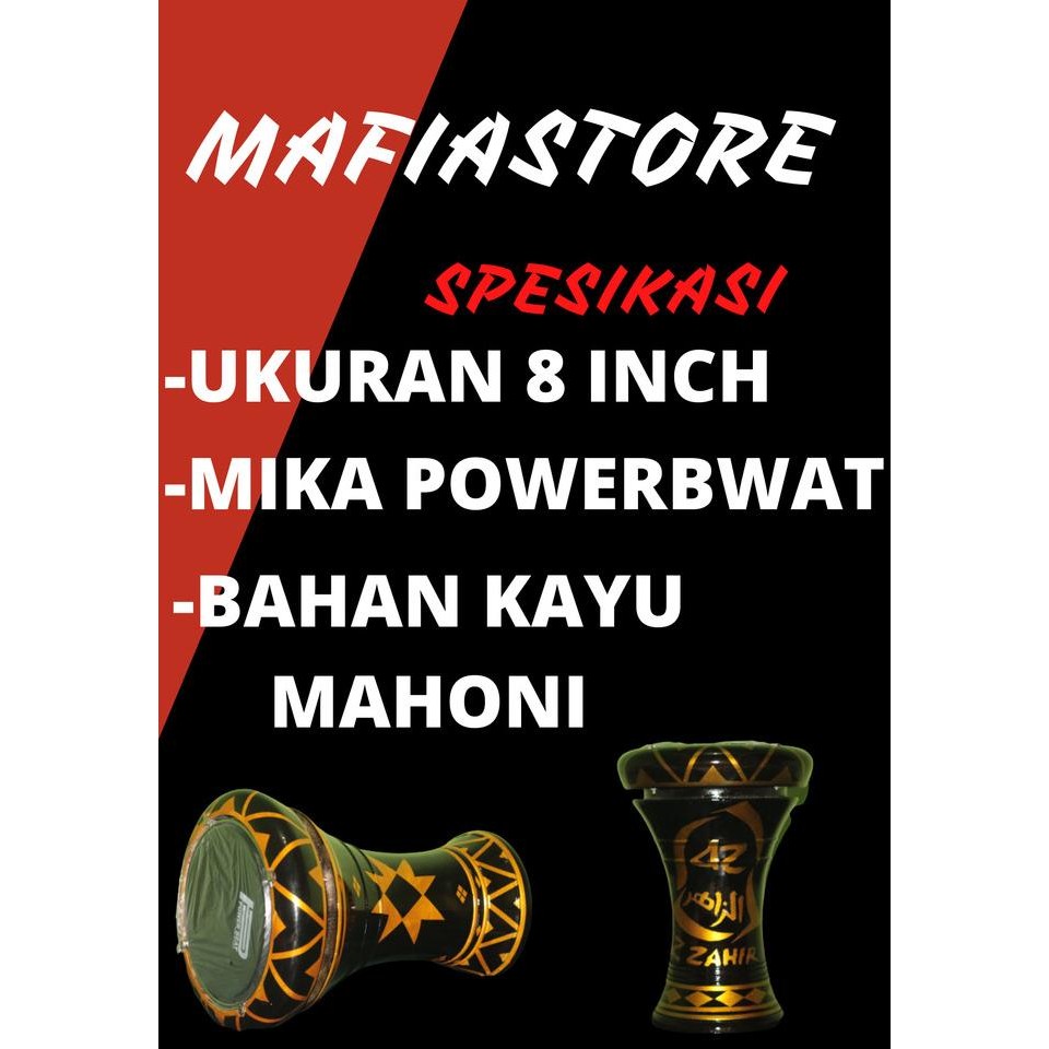 DARBUKA 8 INCH DARBUKA MURAH MOTIF AZ ZAHIR