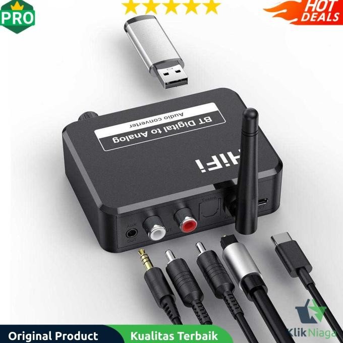 VAORLO DAC Audio Bluetooth 5.1 Receiver HiFi Digital to Analog -