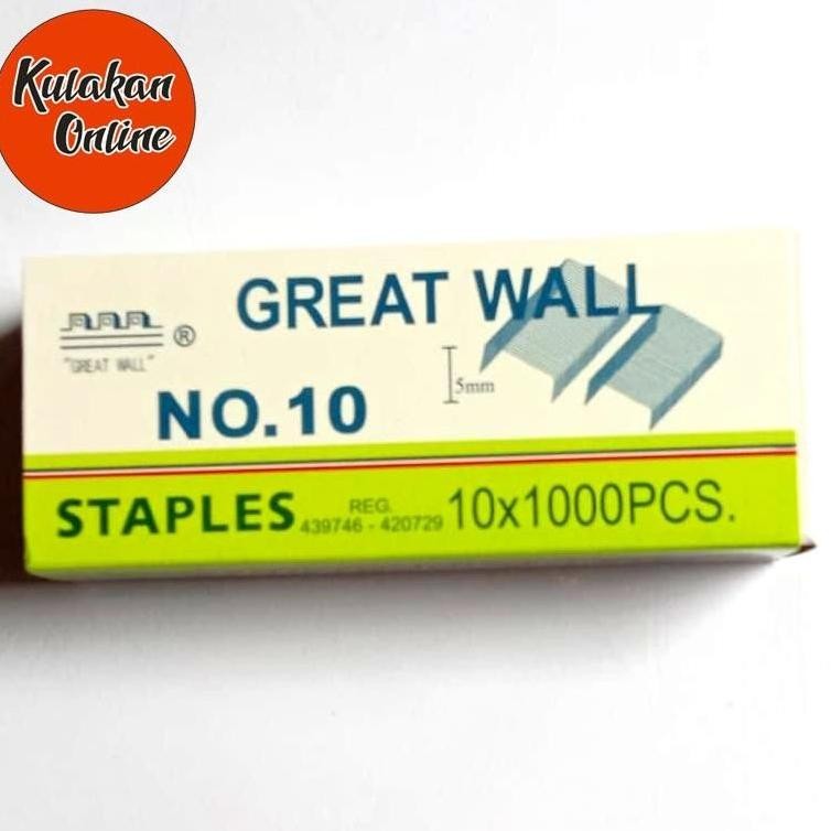 

Trend Isi Staples Great Wall No.10 Original (1 Pak Isi 10 Box) Trend