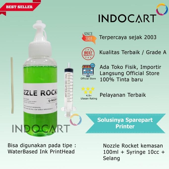 Nozzle Rocket Cleaner-Pembersih head inkjet printer HP Canon Epson-100 nUg