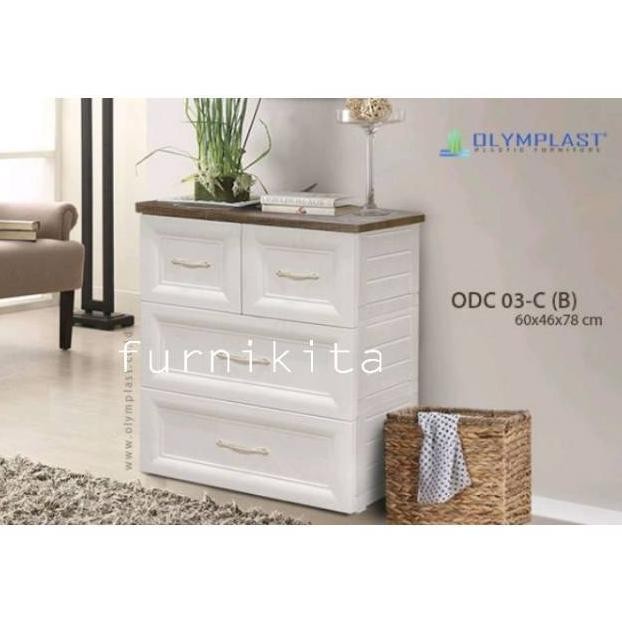 LEMARI LACI PLASTIK OLYMPLAST SUSUN 3 CLASSIC